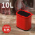 定制福利款5L-12L专区麦桶桶垃圾桶小号卧室带盖脚踏式纸篓 10L 红色 智能小红魔