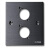 艾威尚AVSSZ可安装D型模块面盖挡板A86-2D-B 黑色2位 铝合金86型面板