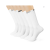 斐乐（FILA） 斐乐男子运动中腰袜套装6双装组合中长袜子经典logo街头运动囤 白色 均码