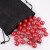 可能性教具彩色计数球100颗收纳盒装塑料实心小球15mm小学初中数学概率统计学习学具教学仪器器材圆形 红色小球/50颗/黑袋装