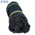 稳斯坦 WST803 扎丝塑料捆扎带 葡萄绑丝 电镀锌铁丝 配线器材 黑圆0.7*200mm(1000根)
