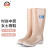 上海牌雨鞋女士高筒舒适PVC耐磨防滑防汛劳保工业防护耐腐蚀耐酸碱食品加工鞋SH333 卡其色 38