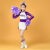 熊迪明儿童啦啦操服男女学生啦啦队服运动会比赛体操服健美操舞蹈服 140 紫色