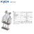 凯宇气动（KYCH）MGQM/L薄型带导杆三轴气动气缸20-25/10-200 MGQM 20*40