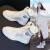 VBMGS牛皮雪地靴女2024新款冬季女鞋高帮冬鞋加绒短靴防水白色百搭女靴 米色（真皮）MM6626 39