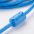 适用 PLC编程电缆数据线通讯通讯线RS232串口电缆SC-09 蓝色 镀金接头带通讯芯片 15m