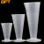 贝傅特 量杯 塑料量杯三角量杯刻度杯刻度量杯透明杯容量杯三角杯 25ml(2个）