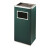 鹿色 不锈钢垃圾桶 环卫大堂立式烟灰桶 正方形墨绿色24*24*61 有内桶