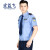 宏益飞保安服短袖 门卫 物业 小区保安 工作制服 蓝色长袖+标志+裤子 180(两套装)