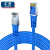 千天（Qantop）工程级超五类屏蔽成品网线 蓝色双绞线成品 1米 QT-W508H