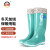 上海牌雨鞋女士高筒可拆卸棉套防寒舒适PVC耐磨防滑防汛劳保工业防护耐腐蚀耐酸碱食品加工鞋SH333A 绿色 36