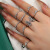 新款欧美波西米亚风格戒指镶钻蝴蝶关节8件套戒指饰品 sku6230银色