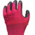 爱戴2303紫色红色劳保防护手套耐磨防滑舒适透气女士小号青年居家 36付红色 S