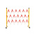 玻璃钢绝缘伸缩管式围栏电力安全施工围挡可移动护栏幼儿园隔离栏 1.2*4米 红白/黄黑管式（颜色可选）