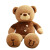 包邮娃娃毛绒玩具新款泰迪熊公仔玩偶代发闺蜜生日礼物大号外贸熊 示爱熊（巧克力色 直角量140厘米拉直量120厘米