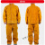 橙央电焊焊工防烫隔热阻燃牛皮耐磨氩弧焊焊接衣 棕色混搭裤子 XL