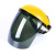 立采电焊面罩具 轻便氩弧焊全脸防护烤脸打眼强光头戴式PC焊帽 黄顶灰屏面罩 1个价