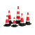 橡胶警示牌路锥反光路障雪糕桶锥形桶隔离墩道路施工安全高速分 红白伸缩杆