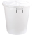 大号塑料桶大水桶加厚储水用带盖圆桶储水特大白桶胶桶级 90升白色无盖(加厚款)