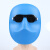 轻便烧电焊面罩屏焊工防烤脸头戴式氩弧焊帽子防护脸部简易蓝眼镜 PC面罩*1+深色眼镜*1