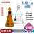 北京玻璃具塞三角烧瓶白棕色标准磨砂沙口具塞三角锥形型烧瓶标口 100ml/24 白色