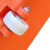 金诗洛  K2000 便携轮式防风垃圾收集器 垃圾桶兜簸箕斗长柄布袋户外环卫保洁斗 橙色