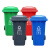 兰诗 YJX1 加厚可挂车分类垃圾桶 大号户外环卫垃圾箱果皮箱 120L绿色-厨余垃圾