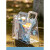 透明手提袋礼品袋pvc透明手提袋塑料ins包装礼物盒感伴手礼购物袋子 白色中号5只(加厚50丝)丝带 23*26.5*1