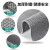 柯瑞柯林（CreClean）PVC镂空防滑垫 门口入户S形塑料地毯浴室卫生间地垫 宽0.9m*长1m*5mm加厚加密款 灰色 SGR5.0M