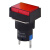 一佳LA16DJ矩形电源24V信号220V灯LED指示16mm直流DC12V长方形 红色 220V交流