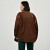 卡帕（Kappa）复古运动长袖衬衫新款情侣男女秋灯芯绒衬衫外套 野牛棕-6528 L