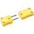 经济型K型热电偶插头插座 K型公母接头热电偶连接器 黄插头 单独普通插头（10个）
