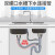 一靓厨房洗菜盆下水管防反臭单槽排水管软管45MM接口下水配件 60cm双螺口连接管
