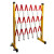 玻璃钢管式伸缩围栏可移动安全电力施工护栏绝缘折叠围挡防护栏定 1.2*3米 红白管式