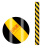 黄黑警示胶带 安全反光条  消防安全警戒线 隔离带标识 电线杆墙贴 地板贴标志 反光胶带反光膜 5cm_45.7米黄黑斜纹 现货