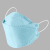 锐麻 儿童KF94鱼型立体学生口罩 印花卡通口罩防尘口罩防飞沫一次性口罩 儿童浅蓝色 50只 
