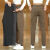 QTXRCZ男初中高中生瘦高个子穿的水洗牛仔裤直筒子春季时尚显瘦小脚裤 咖色 29 90-115斤