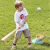 凡小熊棒球玩具训练器儿童家用户外亲子互动弹设发球机运动玩具 蓝-脚踩款棒球玩具[3球]