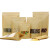 海斯迪克 牛皮纸袋 开窗自封包装袋食物坚果自立袋 14*20+4高清（50个）HKZ-139