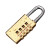 玛仕福 黄铜密码锁挂锁 行李箱防盗锁柜门锁 4轮密码大号