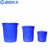 蓝鲸环卫 白色100L 大号加厚塑料水桶带盖圆桶储水桶大白桶蓝桶垃圾塑胶桶LJHW-9125