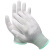 好员工 PU尼龙涂指手套 涂胶涂层劳保手套 防护白手套 耐磨防滑透气手套30副/M码 HYJ5415