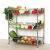 厨房用品置物架4层不锈钢色水果蔬菜收纳储物架落地多层整理架子 中管长60宽40高80三层