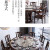 戴劲餐桌新中式大圆桌酒店包间大理石餐桌椅组合 1.5米一桌八椅