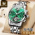 欧利时（OLEVS）瑞士认证品牌男表全自动手表男机械手表时尚男士手表防水夜光腕表 潮流+钢带本绿男表