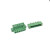 2EDGKM绿色接线端子带固定耳插拔式5.08MM螺丝直弯针PCB2/3/4/8p 2P 直针座+插头(10套)