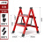 阿笛莫（ADIMO） 梯子加厚碳钢人字梯两步折叠梯加宽踏板登高工程梯无头红色