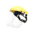 御舵 防护面屏头戴式 防渣 防飞溅 无铝边透明面屏+黄色帽顶