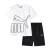 彪马（PUMA）儿童短袖套装男女中大童运动两件套吸湿清爽透气 本白10101 120cm