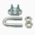 艾科堡 镀锌钢丝绳卡头M22（4个装）铁U型夹钢丝夹卡扣扎头锁扣 AKB-KT-11